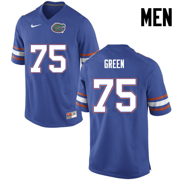 Men Florida Gators #75 Chaz Green College Football Jerseys-Blue